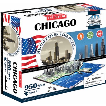 4d puzzle világhírű városok: Chicago 4d puzzle - cityscape